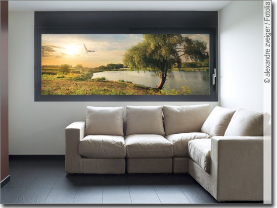 Preview: Glasdruck Landschaft im Sommer Preview: Glasdruck Landschaft im Sommer