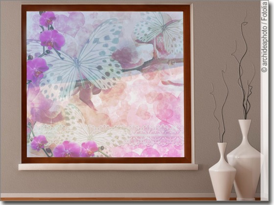 Preview: Glasbild Schmetterling