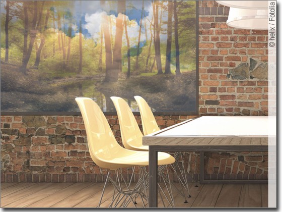 Preview: Glasbild Sonnenaufgang im Wald Preview: Glasbild Sonnenaufgang im Wald