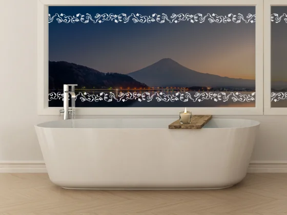 Glasfolie Florale Bordüre