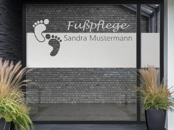 Glasfolie Fußpflege