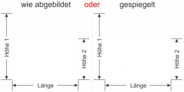 Preview: Glasfolie für Kanzlei - Ansicht Ausrichtung mit Farbauswahl und Vorschlag 1