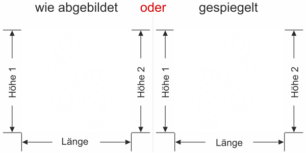Preview: Glasfolie für Kanzlei - Ansicht Ausrichtung mit Farbauswahl und Vorschlag 2