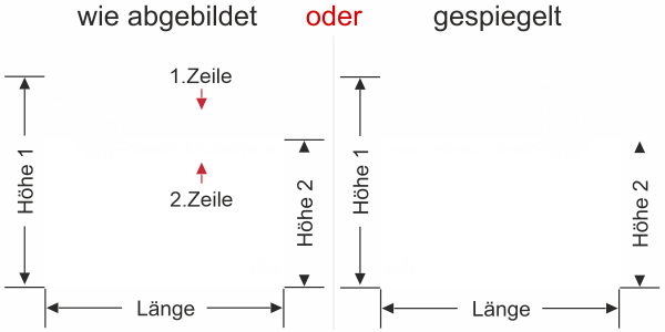 Preview: Glasfolie Sichtschutz Beauty - Ansicht Ausrichtung mit Farbauswahl Vorschlag 1