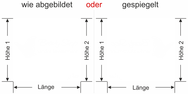 Preview: Glasfolie Sichtschutz Beauty - Ansicht Ausrichtung mit Farbauswahl Vorschlag 2