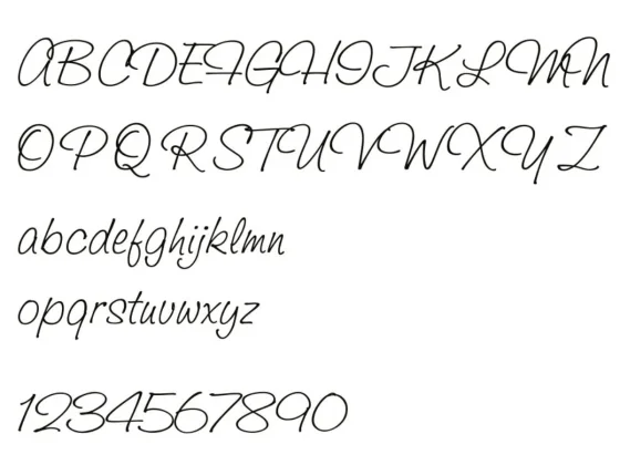 Glasfolie Sichtschutz Beauty - Ansicht Alphabet 1.Zeile