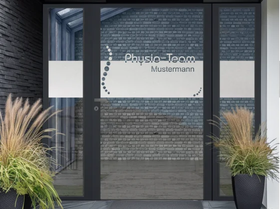 Glasfolie Sichtschutz Praxis