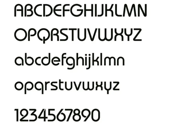 Glasfolie Sichtschutz Praxis - Ansicht Alphabet 1.Zeile