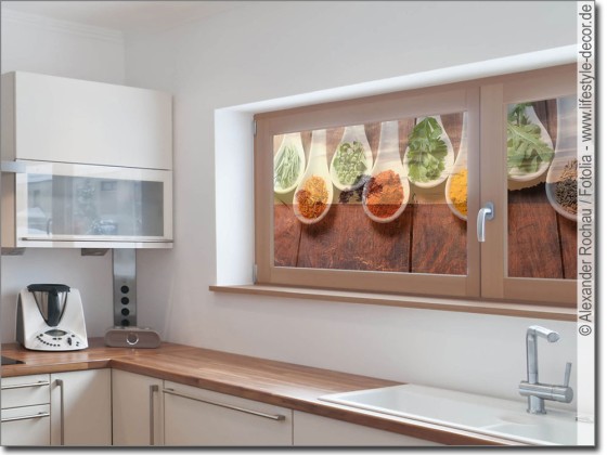 Preview: Fensterfolie mit Foto Gewürze