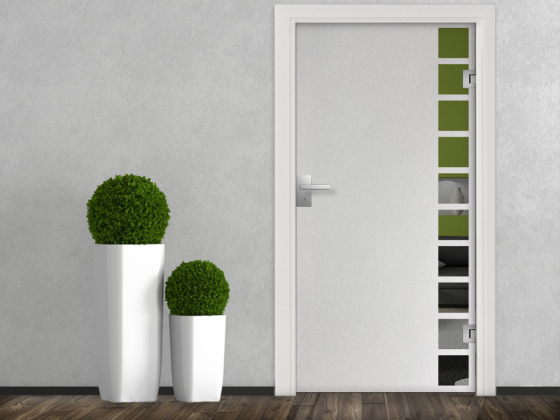 Preview: Glasfolie Viereck als Sichtschutz au Glastür