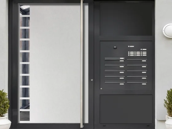 Glasfolie Viereck als Sichtschutz auf Haustür