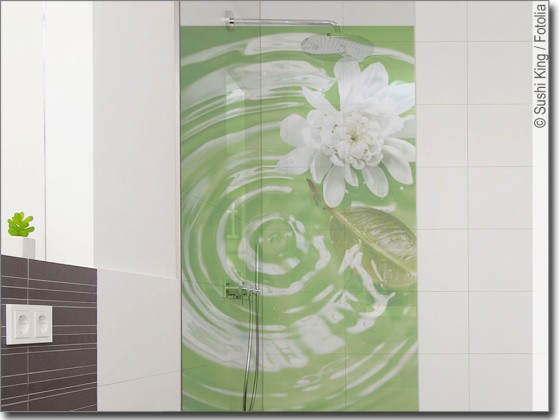 Preview: Glasbild Seerose