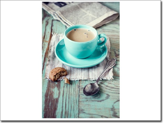 Preview: Kaffeepause Glasbild Preview: Kaffeepause Glasbild