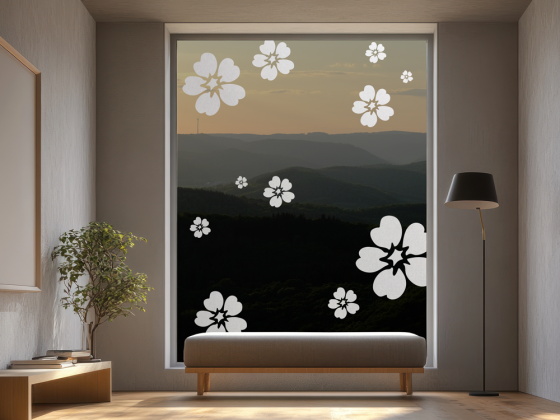 Preview: Glasschmuck Blumen Aufkleber