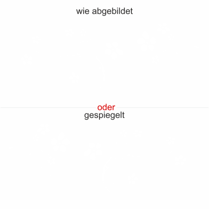 Preview: Glasaufkleber Traumhaftes Blütenornament
