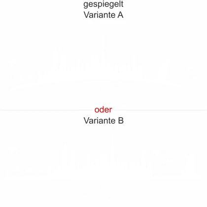 Glasdekor Milchglas Dubai - Ansicht Ausrichtung mit Farbauswahl und Variante