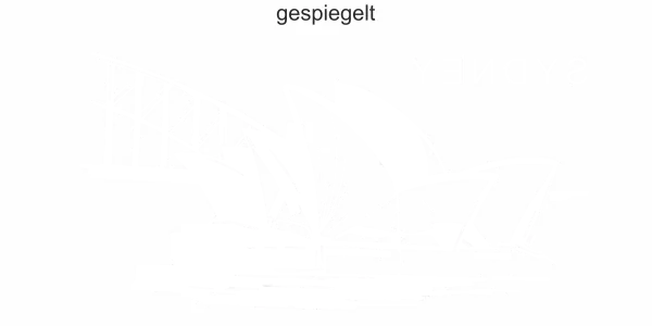 Aufkleber Glasscheiben Sydney - Ansicht Ausrichtung und Farbauswahl