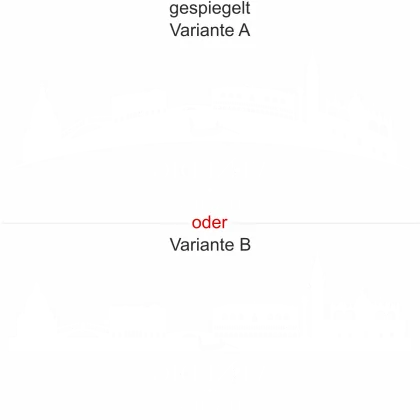 Fenster Milchglasaufkleber - Ansicht Ausrichtung mit Farbauswahl und Variante