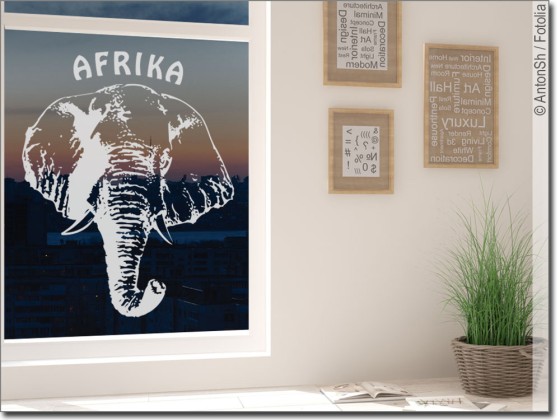 Preview: Glastattoo Afrika Elefant