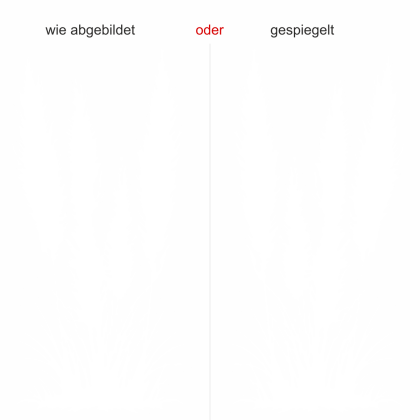 Preview: Glastattoo Amerikanisches Pampasgras - Ansicht Ausrichtung und Farbauswahl