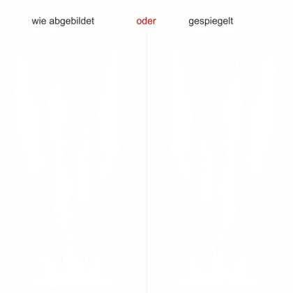 Glastattoo Amerikanisches Pampasgras - Ansicht Ausrichtung und Farbauswahl