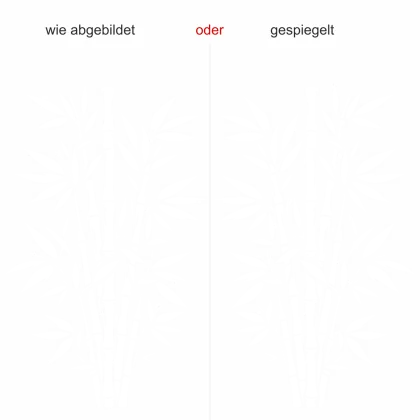 Glastattoo Asiatischer Bambus - Ansicht Ausrichtung und Farbauswahl
