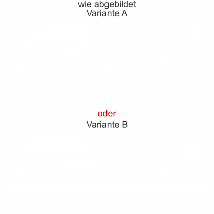 Preview: Glastattoo Australien - Ansicht Ausrichtung - Variante und Farbauswahl