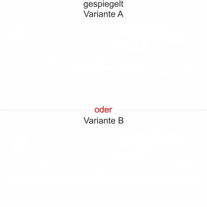 Preview: Glastattoo Australien - Ansicht Ausrichtung - Variante und Farbauswahl
