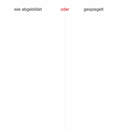 Preview: Glastattoo Bambuspflanze - Ansicht Ausrichtung und Farbauswahl