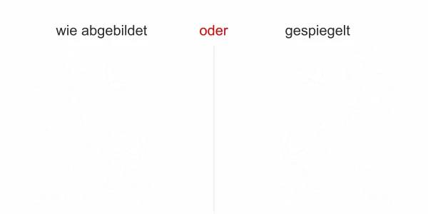 Blätterranken Aufkleber - Ansicht Ausrichtung