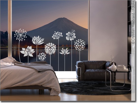 Preview: Glastattoo Blumenschmuck