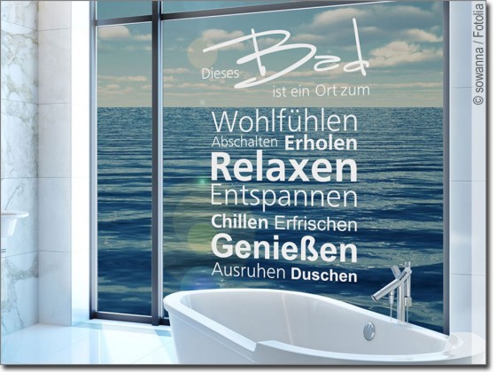 Preview: Glasschrift Dieses Bad