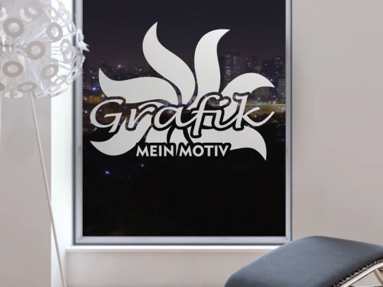 Glastattoo Eigene Grafik auf einem Fenster