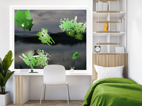 Preview: Glastattoo Farbflecken als Satz