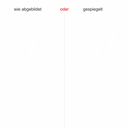 Preview: Glastattoo Filigranes Ziergras - Ansicht Ausrichtung und Farbauswahl