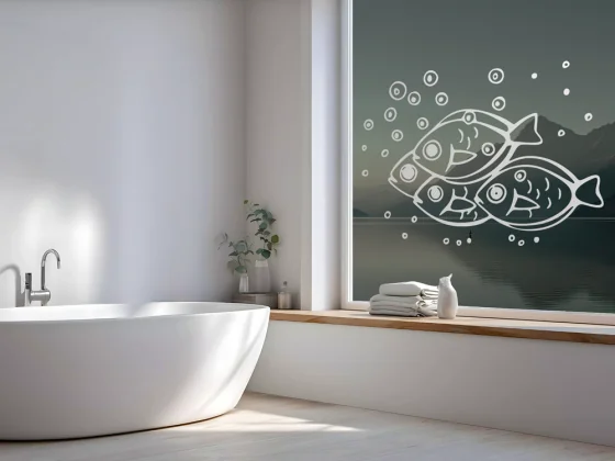 Glastattoo Fischschwarm