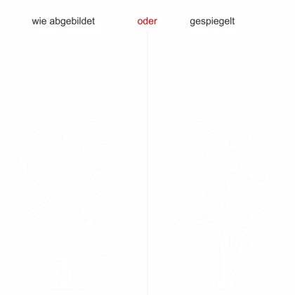 Glastattoo Goldfruchtpalme - Ansicht Ausrichtung und Farbauswahl