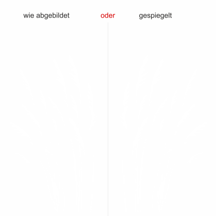 Preview: Glastattoo Gräser im Wind - Ansicht Ausrichtung und Farbauswahl