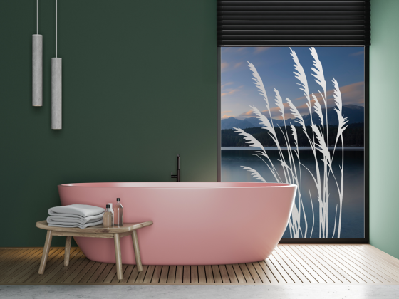 Preview: Glastattoo Gräser im Wind