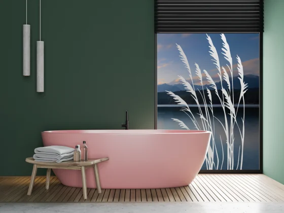 Glastattoo Gräser im Wind