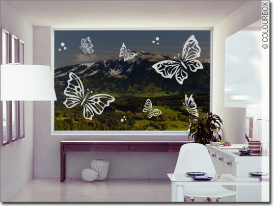 Preview: Glasfolie Lustige Falter