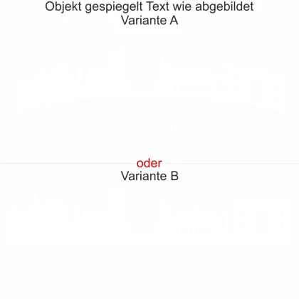 Aufkleber für Glas mit der Sykline von Magdeburg - Ansicht Ausrichtung mit Farbauswahl und Variante