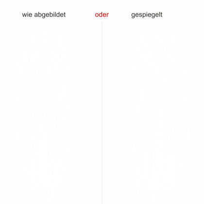 Preview: Glastattoo Majestätische Gräser - Ansicht Ausrichtung und Farbauswahl