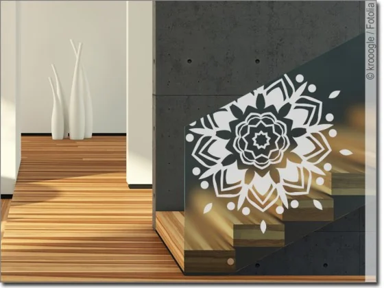 Glassticker mit Mandala