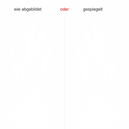 Preview: Glastattoo Pampasgras mit Wedel - Ansicht Ausrichtung und Farbauswahl