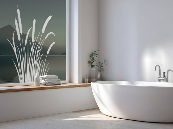 Preview: Glastattoo Schilfgras mit Kolben