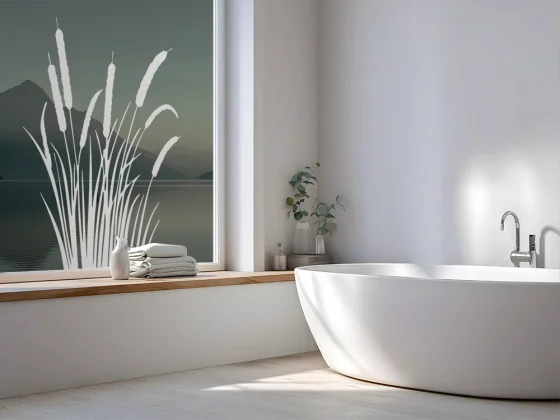 Glastattoo Schilfgras mit Kolben