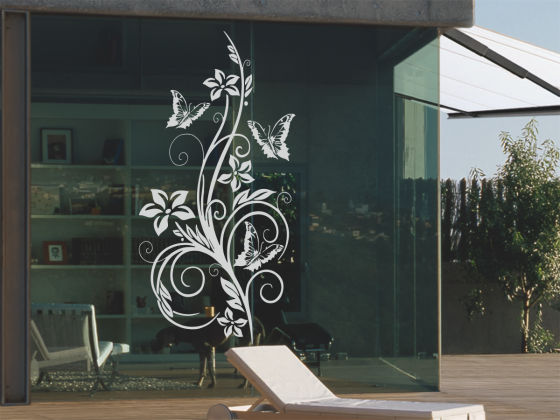 Preview: Glastattoo Schmetterlingzauber