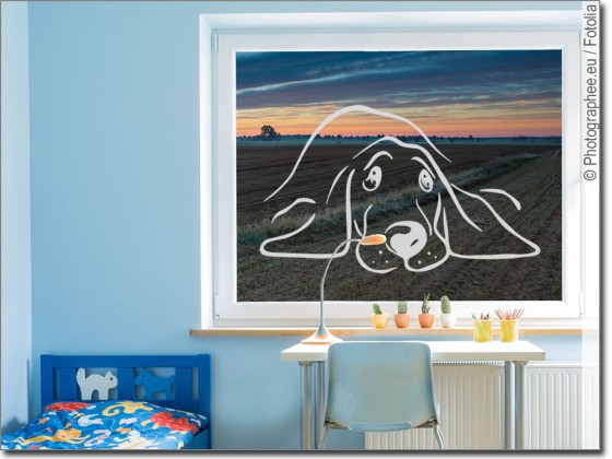 Preview: Glastattoo Süßer Hund