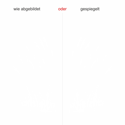 Preview: Glastattoo Ufergräser - Ansicht Ausrichtung und Farbauswahl